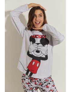 Pijama Sra  M/Larga Mickey