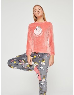 Pijama Sra M/Larga Snoopy...