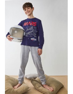 Pijama Niño M/L Interlock Mars