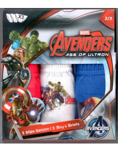 Pack 3 Slips Algodon Avengers