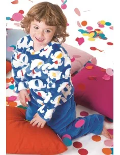Pijama Infantil M/L Coralina Elefante