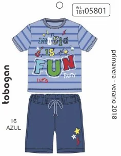 Pijama Infantil Niño M/Corta Fun