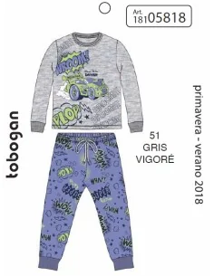 Pijama Infantil Niño M/Larga Wroom