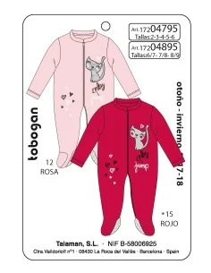 Pijama Infantil M/Larga Niña Corel Bord