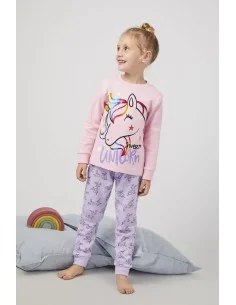 Pijama Infant M/L Niña Interlock Unicornio