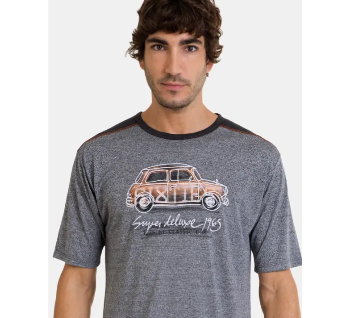 Pijama Cro M/C Corto Gris Auto