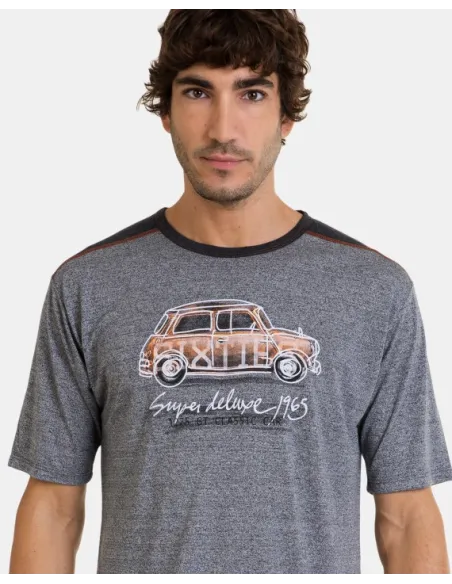 Pijama Cro M/C Corto Gris Auto