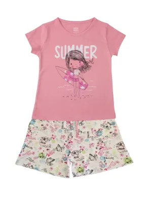 Pijama Infantil Niña M/C Summer