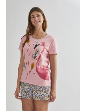 Pijama Sra M/C  P/C Flamingo