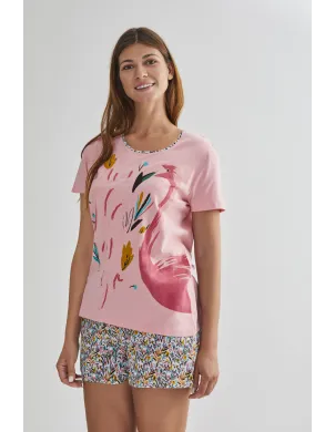 Pijama Sra M/C P/C Flamingo
