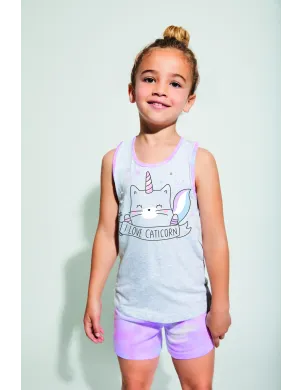 Pijama Niña S/M P/C I Love Caticorn