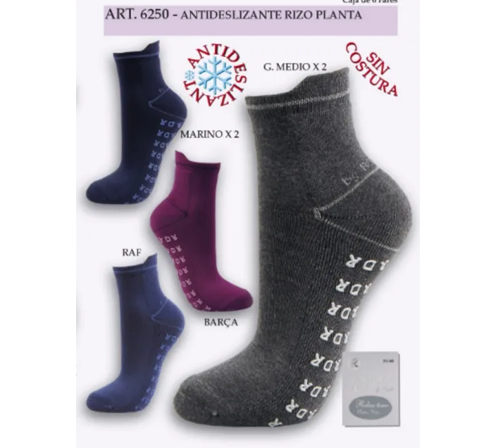 Calcetin Sra Antideslizante Rizo Planta Calcetin Sra Antideslizante Rizo Planta
