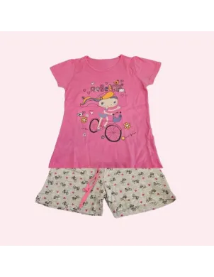 Pijama Infantil Niña M/C Rebel