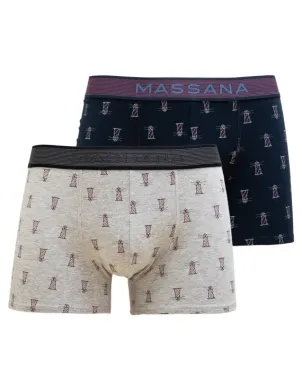 Pack 2 Boxers Estampado "Faros"