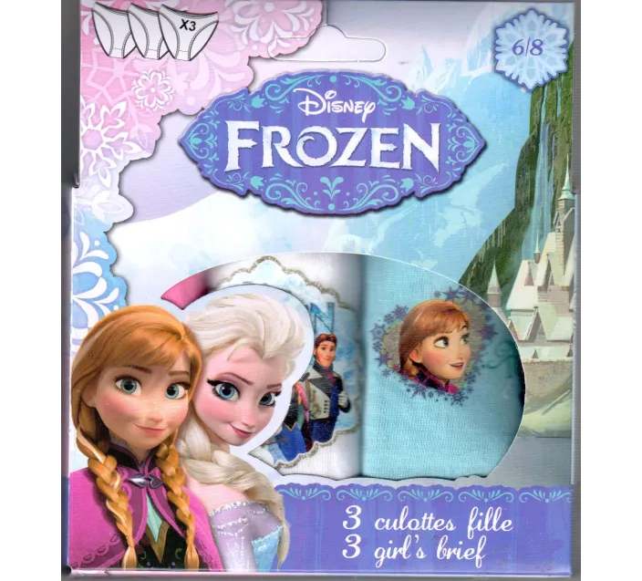 Pack 3 Braguitas Niña Frozen