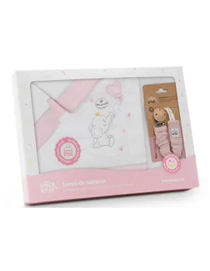 Triptico Cuna Elefante Globo Cor + Broche