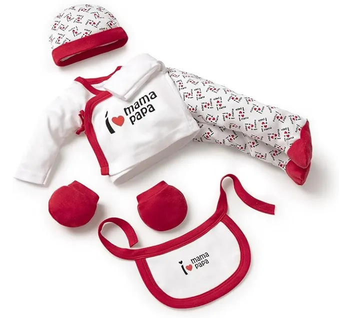 Pack Regalo Recien Nacido 5 Pzas Love Papa Mama