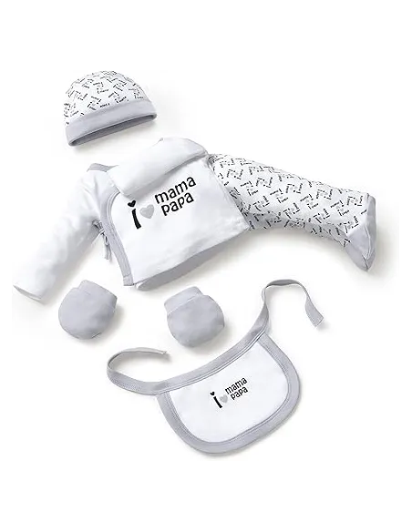 Pack Regalo Recien Nacido 5 Pzas Love Papa Mama