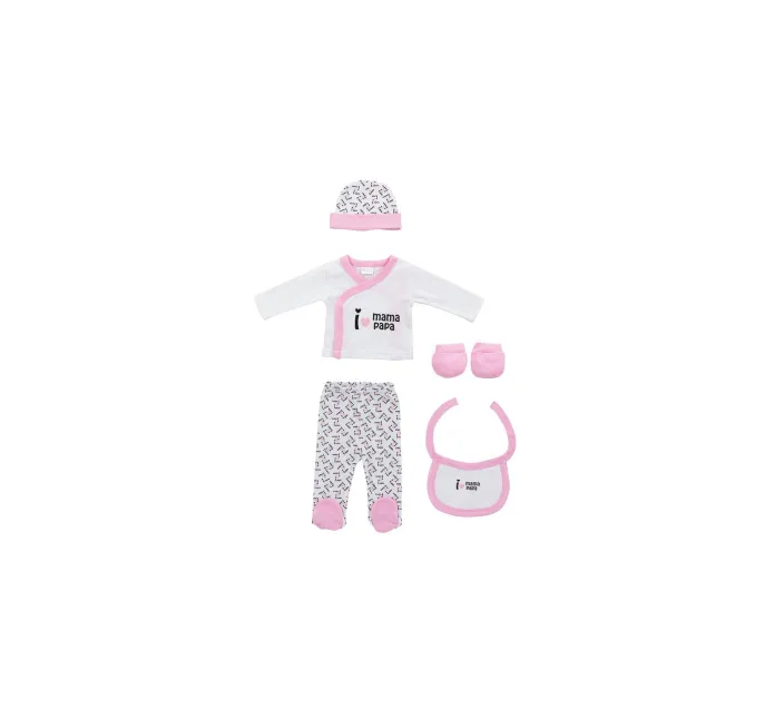 Pack Regalo Recien Nacido 5 Pzas Love Papa Mama