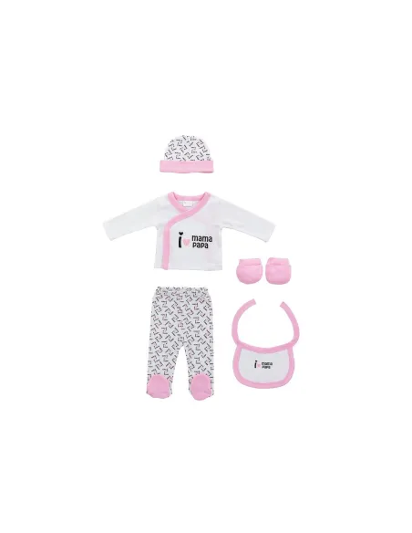 Pack Regalo Recien Nacido 5 Pzas Love Papa Mama