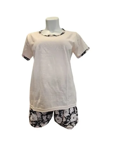 Pijama Sra M/C Estampado 100% Algodon