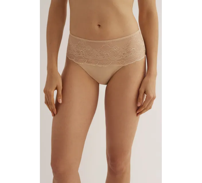 Braga Midi Microfibra Con Encaje