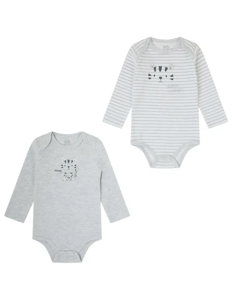 Pack 2 Bodis Bebe M/Larga Tiger
