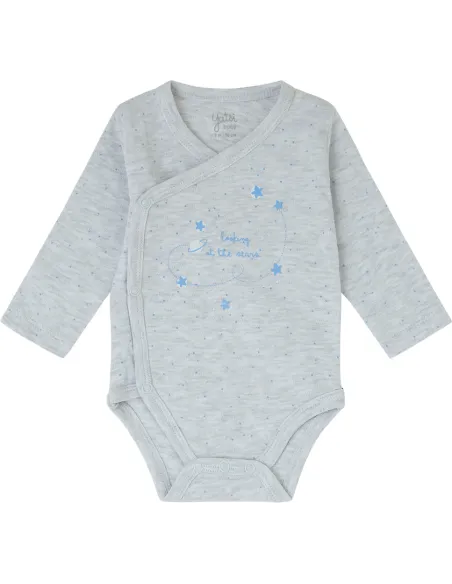 Pack 2 Bodis Bebe Cruzado M/Larga Recien Nacido Star