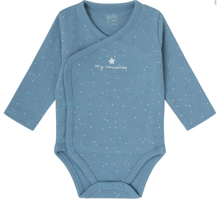 Pack 2 Bodis Bebe Cruzado M/Larga Recien Nacido Star