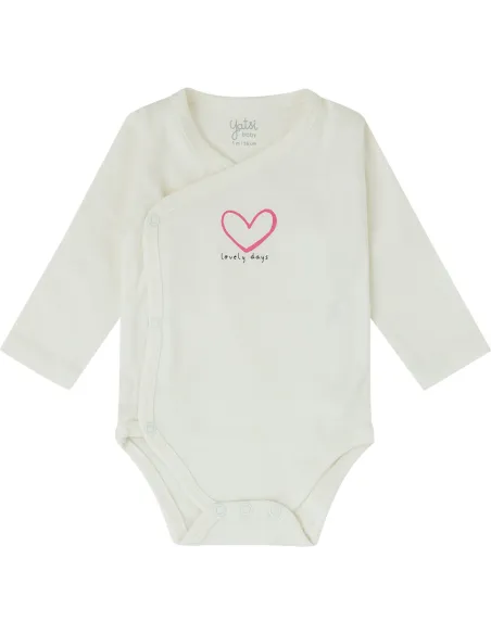 Pack 2 Bodis Bebe Cruzado M/Larga Recien Nacido Cuore