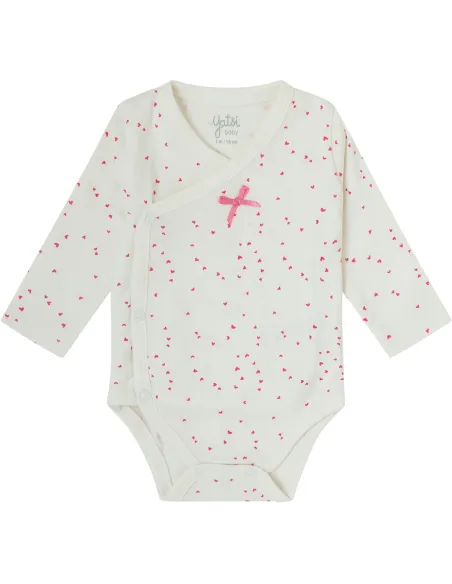 Pack 2 Bodis Bebe Cruzado M/Larga Recien Nacido Cuore