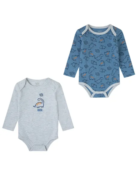 Pack 2 Bodis Bebe M/Larga Bluedino
