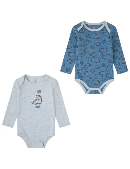 Pack 2 Bodis Bebe M/Larga Bluedino