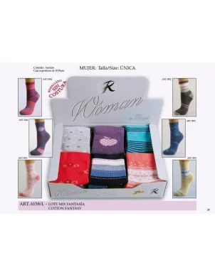 Calcetin Sra Mix Fantasia Algodon 2