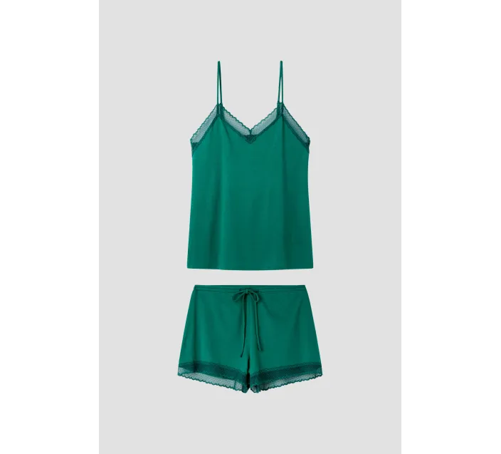 Pijama Sra Tirantes Detalle Encaje