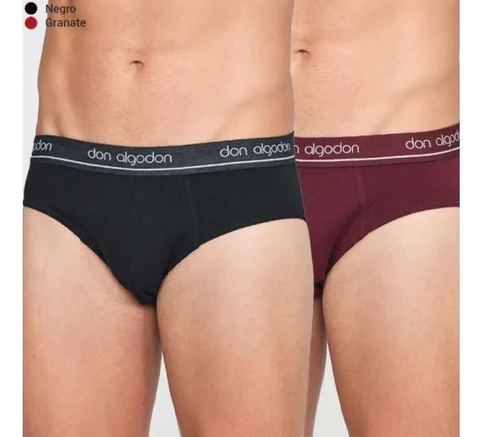 Pack 2 Slip Cro Algodon Liso