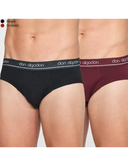 Pack 2 Slip Cro Algodon Liso