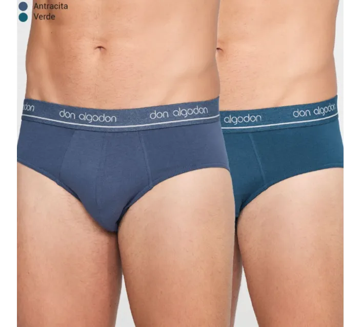 Pack 2 Slip Cro Algodon Liso