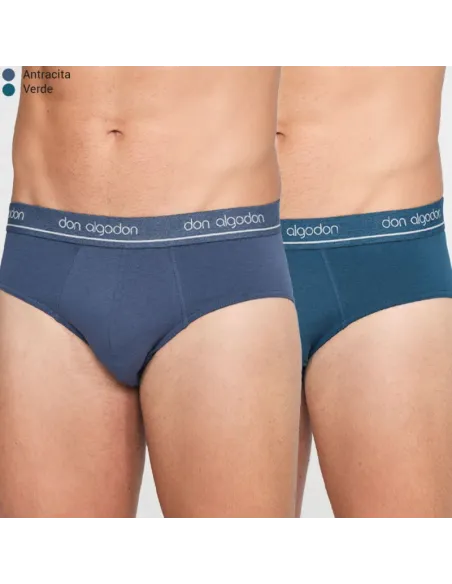 Pack 2 Slip Cro Algodon Liso