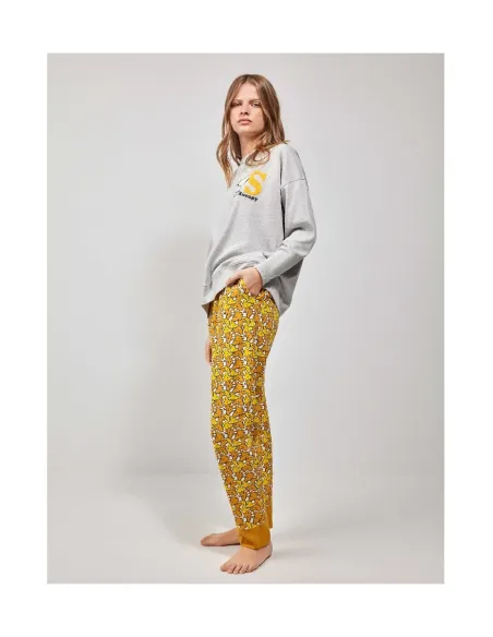 Pijama Sra M/Larga Snoopy Fw24/25