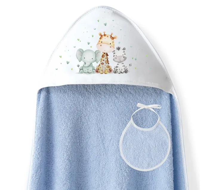 Capa De Baño 1x1 Mod. Jirafa Bicicleta + Babero