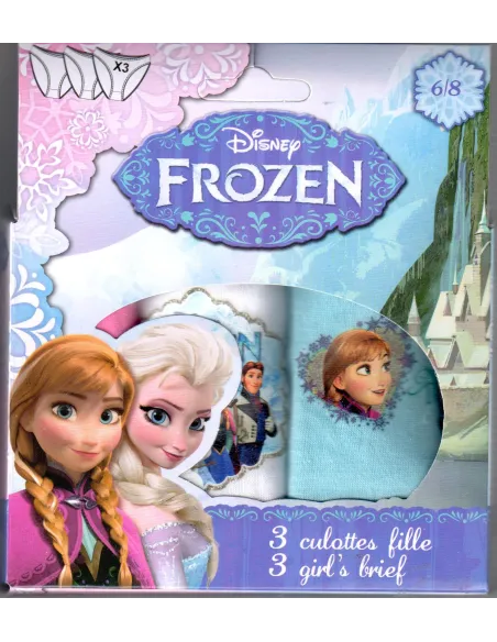 Pack 3 Braguitas Niña Frozen