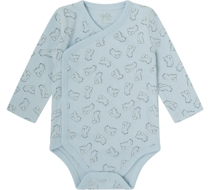 Pack 2 Bodis Bebe Cruzado M/Larga Recien Nacido Polarbear