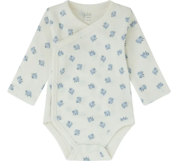 Pack 2 Bodis Bebe Cruzado M/Larga Recien Nacido Elephant