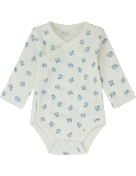 Pack 2 Bodis Bebe Cruzado M/Larga Recien Nacido Elephant
