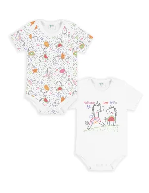 Pack 2 Bodis M/Corta Unicorns