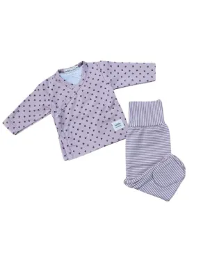 Conjunto Chambrita M/L + Polaina Huellas