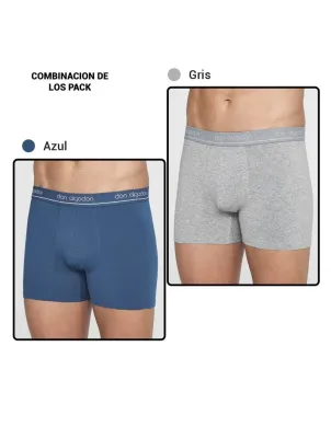 Pack 2 Boxer Cro Algodon Liso 2