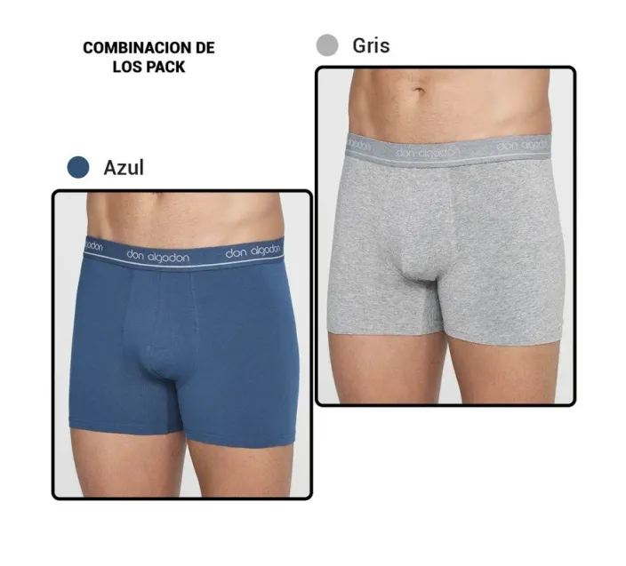 Pack 2 Boxer Cro Algodon Liso