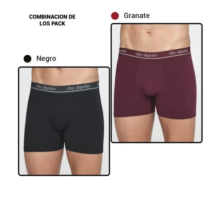 Pack 2 Boxer Cro Algodon Liso
